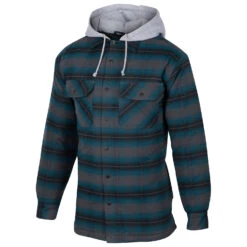 Canyon Guide Men's Quilted Flannel With Hood And Chest Insert
